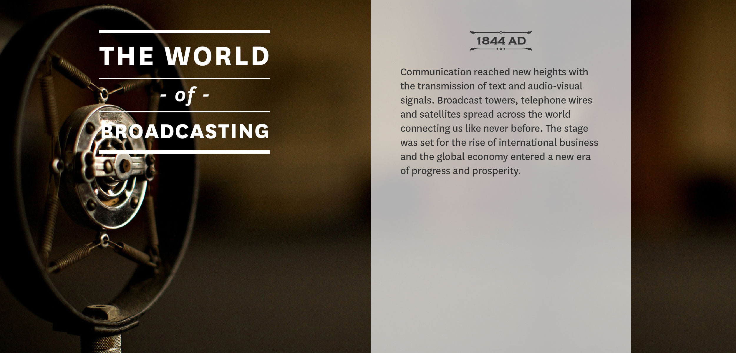 Evolution of Communication: The World of Broadcasting